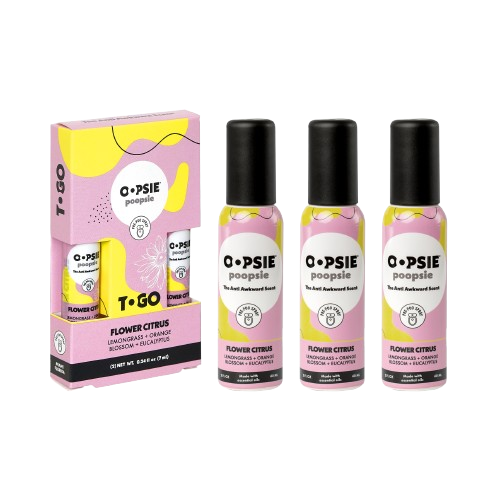 Toilet Spray I Flower Citrus I To-Go Bundle I 2oz by Oopsie Poopsie