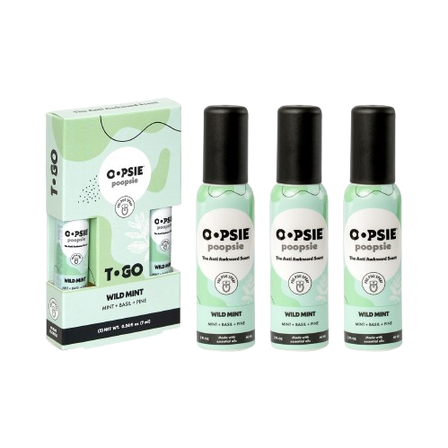 Toilet Spray I Wild Mint I To-Go Bundle I 2oz by Oopsie Poopsie