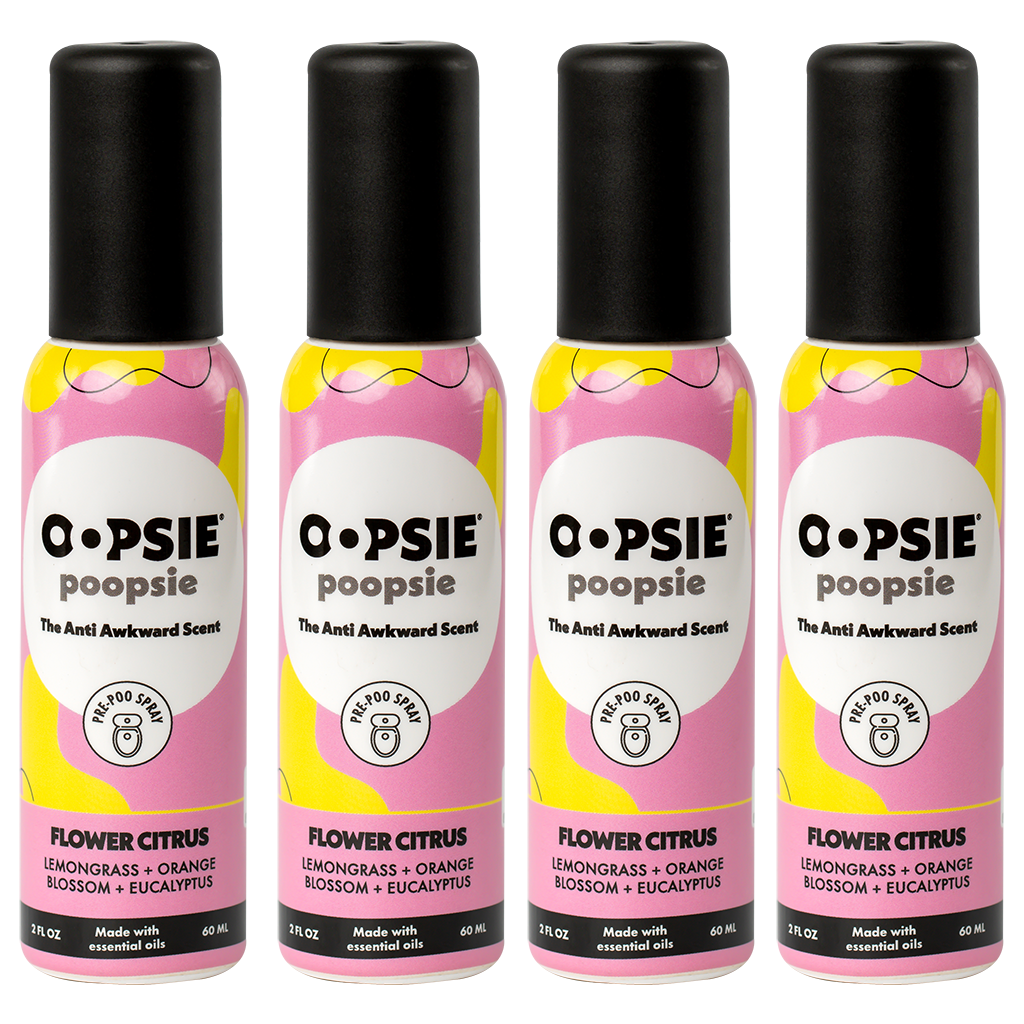 Toilet Spray I Flower Citrus I Bundle-Package I 2oz by Oopsie Poopsie I 810122380504