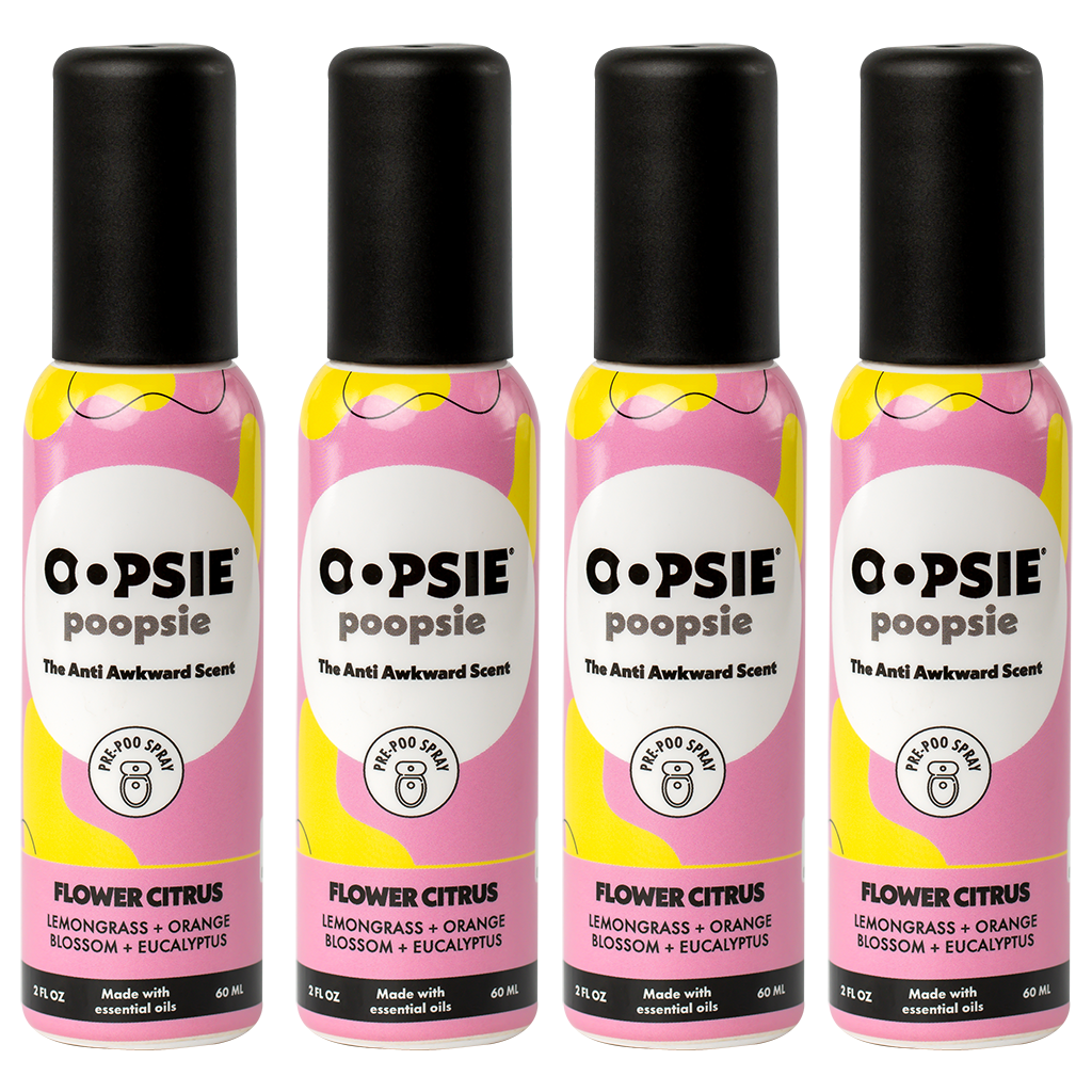 Toilet Spray I Flower Citrus I Bundle-Package  I 2oz by Oopsie Poopsie I 810122380504