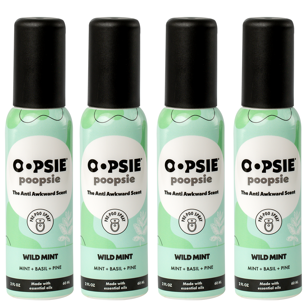 Toilet Spray I Wild Mint I Bundle-Package I 2oz by Oopsie Poopsie I 810122380542