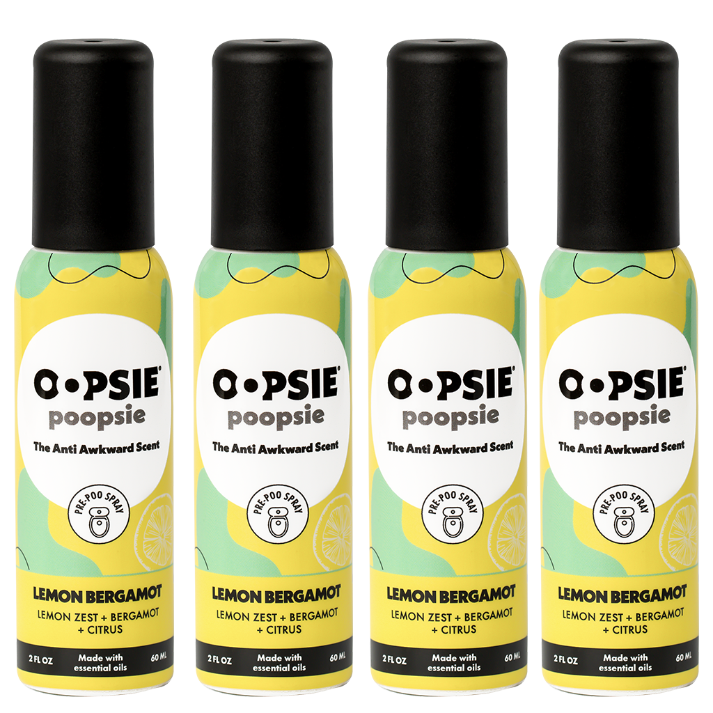 Toilet Spray I Lemon Bergamot I Bundle-Package I 2oz by Oopsie Poopsie I 810122380528