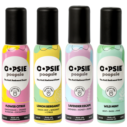 Toilet Spray I Assorted I Bundle-Package  I 2oz by Oopsie Poopsie I 810122380580