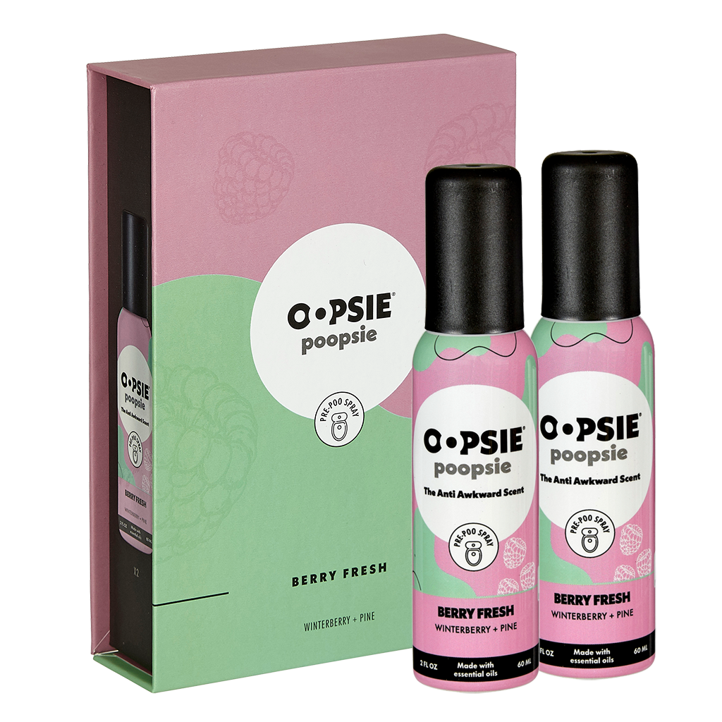 Toilet Spray I Berry Fresh I Giftable 2 Pack Single Scent I 2oz by Oopsie Poopsie - Oopsie Poopsie