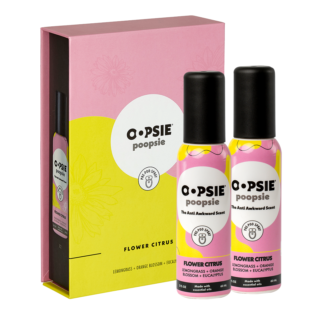 Toilet Spray I Flower Citrus I Giftable 2 Pack Single Scent I 2oz by Oopsie Poopsie - Oopsie Poopsie