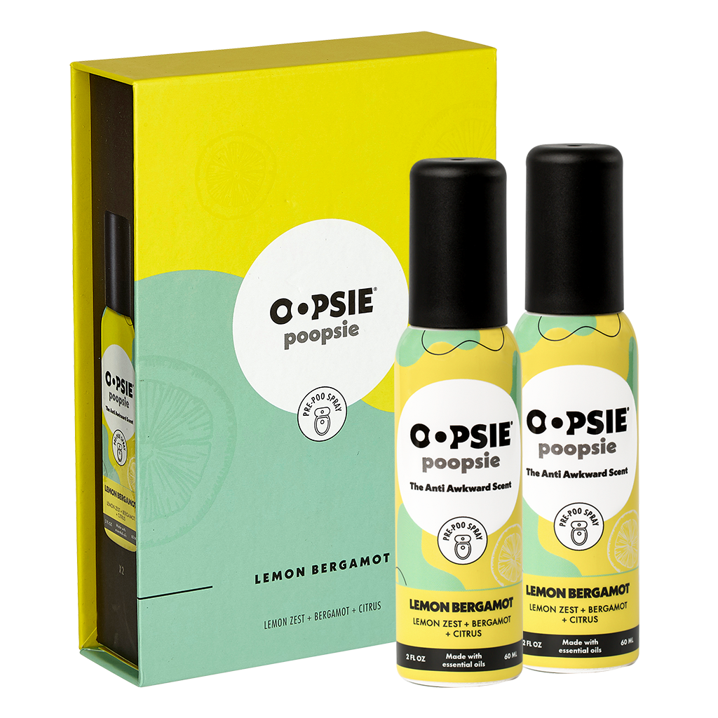 Toilet Spray I Lemon Bergamot I Giftable 2 Pack Single Scent I 2oz by Oopsie Poopsie - Oopsie Poopsie