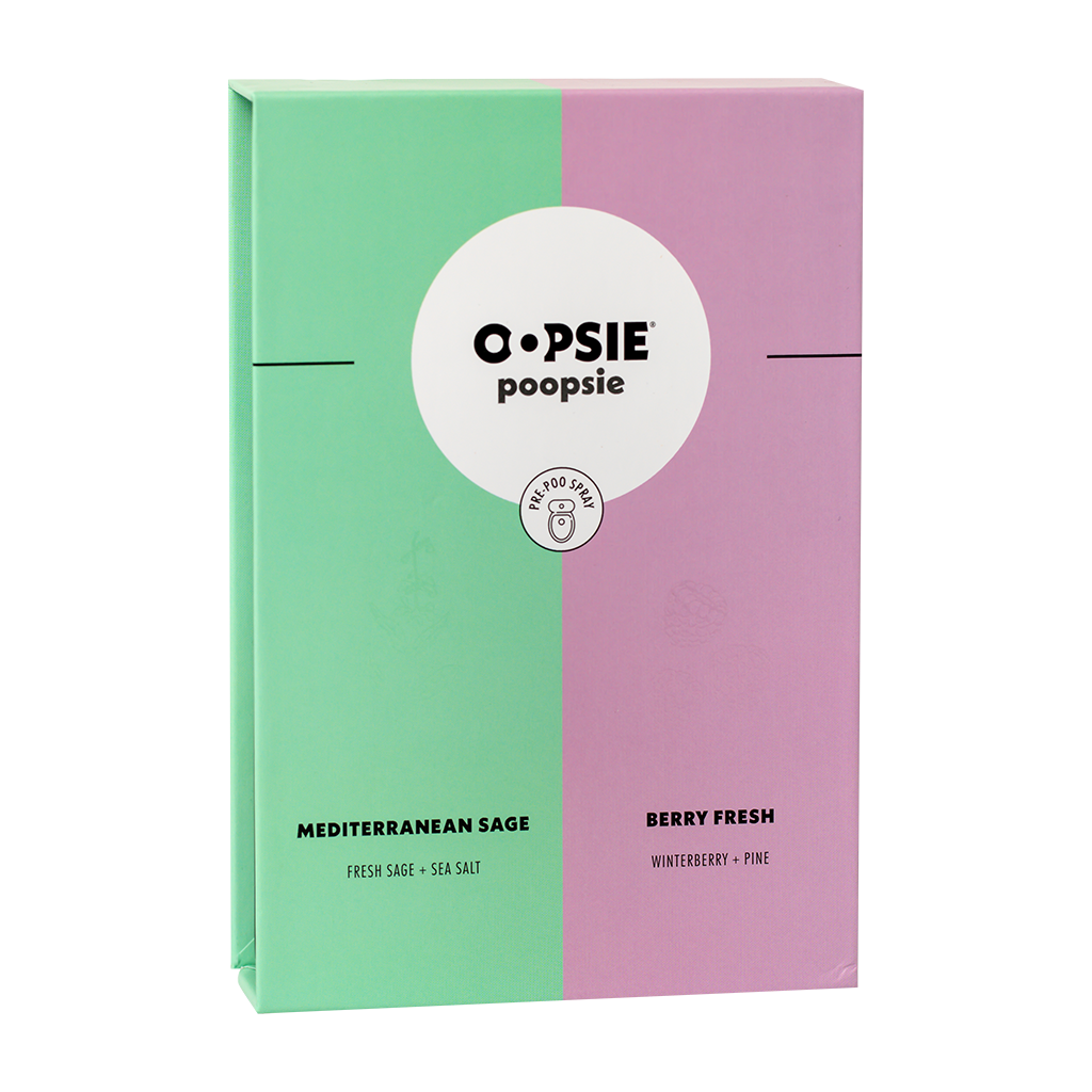 Toilet Spray I Mediterranean Sage and Berry Fresh I Giftable 2 Pack Assorted Scents I 2oz by Oopsie Poopsie - Oopsie Poopsie