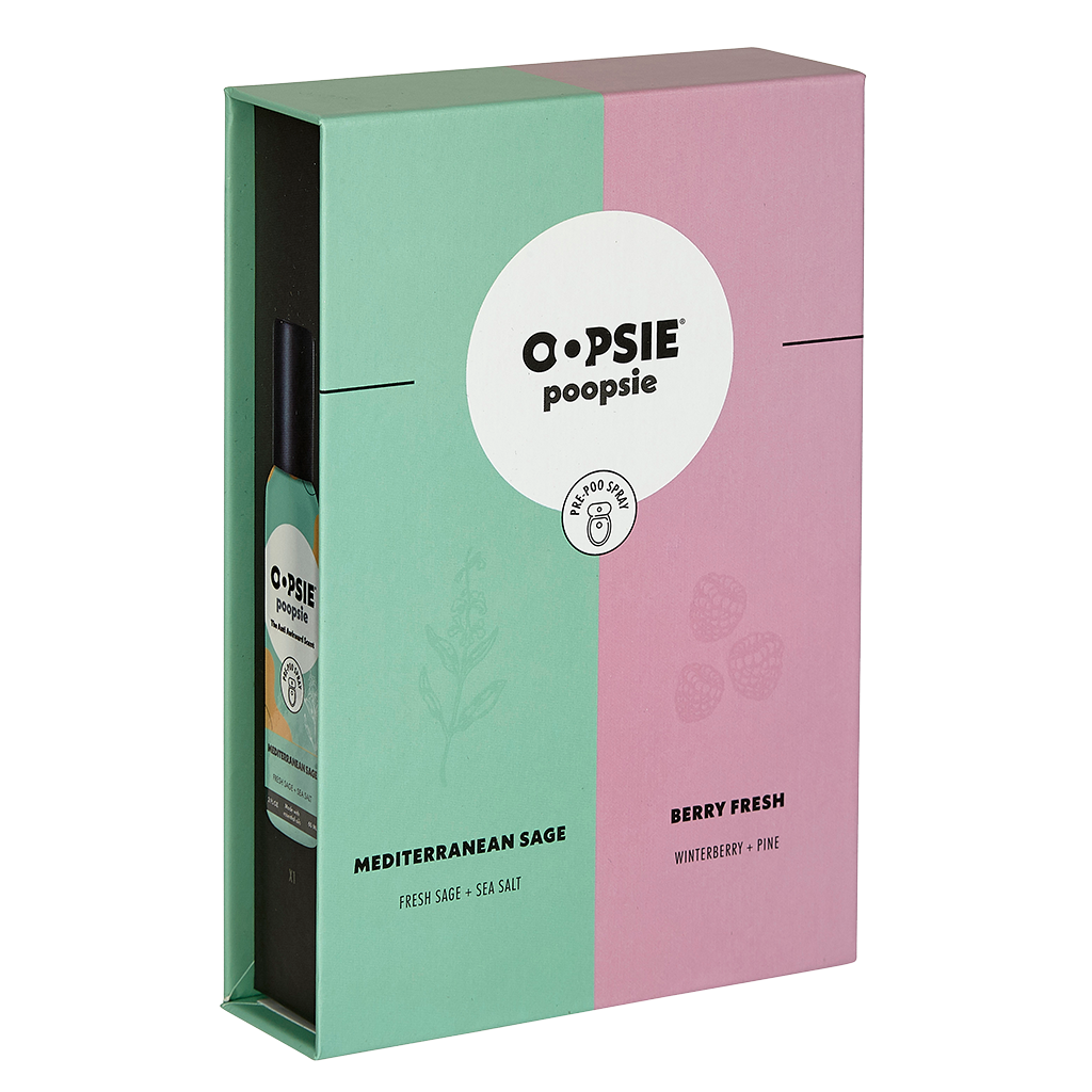 Toilet Spray I Mediterranean Sage and Berry Fresh I Giftable 2 Pack Assorted Scents I 2oz by Oopsie Poopsie - Oopsie Poopsie