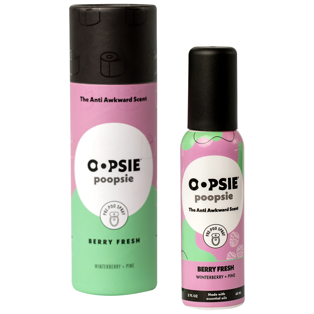 Toilet Spray I Berry Fresh I Cylinder Gift Box I 2oz by Oopsie Poopsie - Oopsie Poopsie