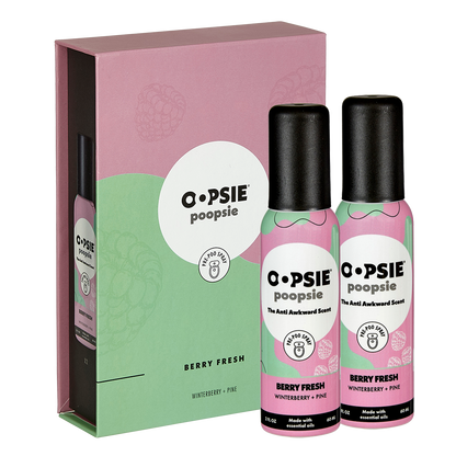 Toilet Spray I Berry Fresh I Giftable 2 Pack Single Scent I 2oz by Oopsie Poopsie - Oopsie Poopsie