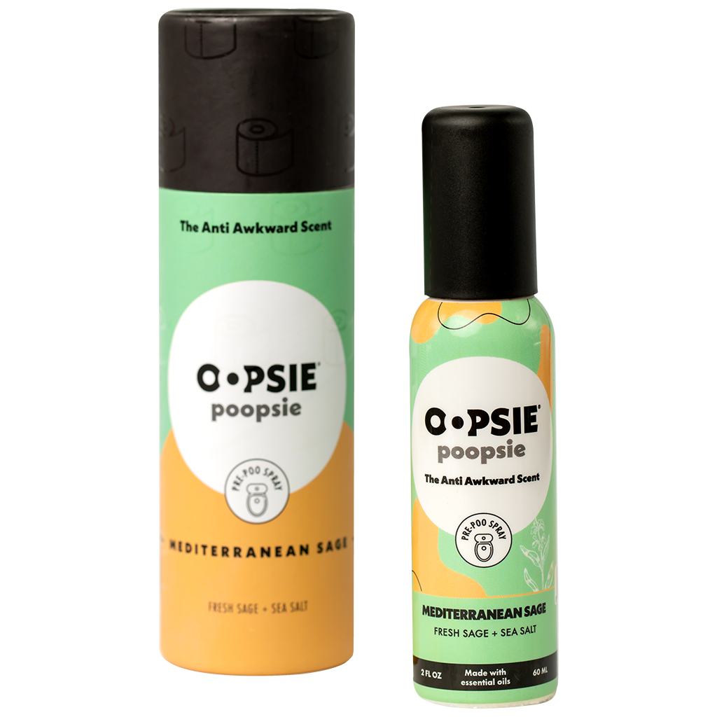 Toilet Spray I Mediterranean Sage I Cylinder Gift Box I 2oz by Oopsie Poopsie - Oopsie Poopsie
