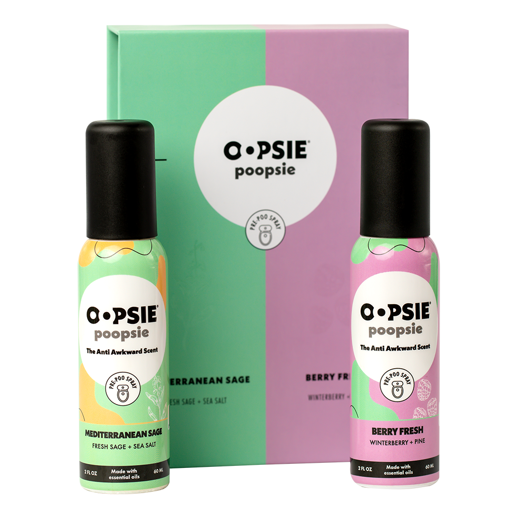 Toilet Spray I Mediterranean Sage and Berry Fresh I Giftable 2 Pack Assorted Scents I 2oz by Oopsie Poopsie - Oopsie Poopsie