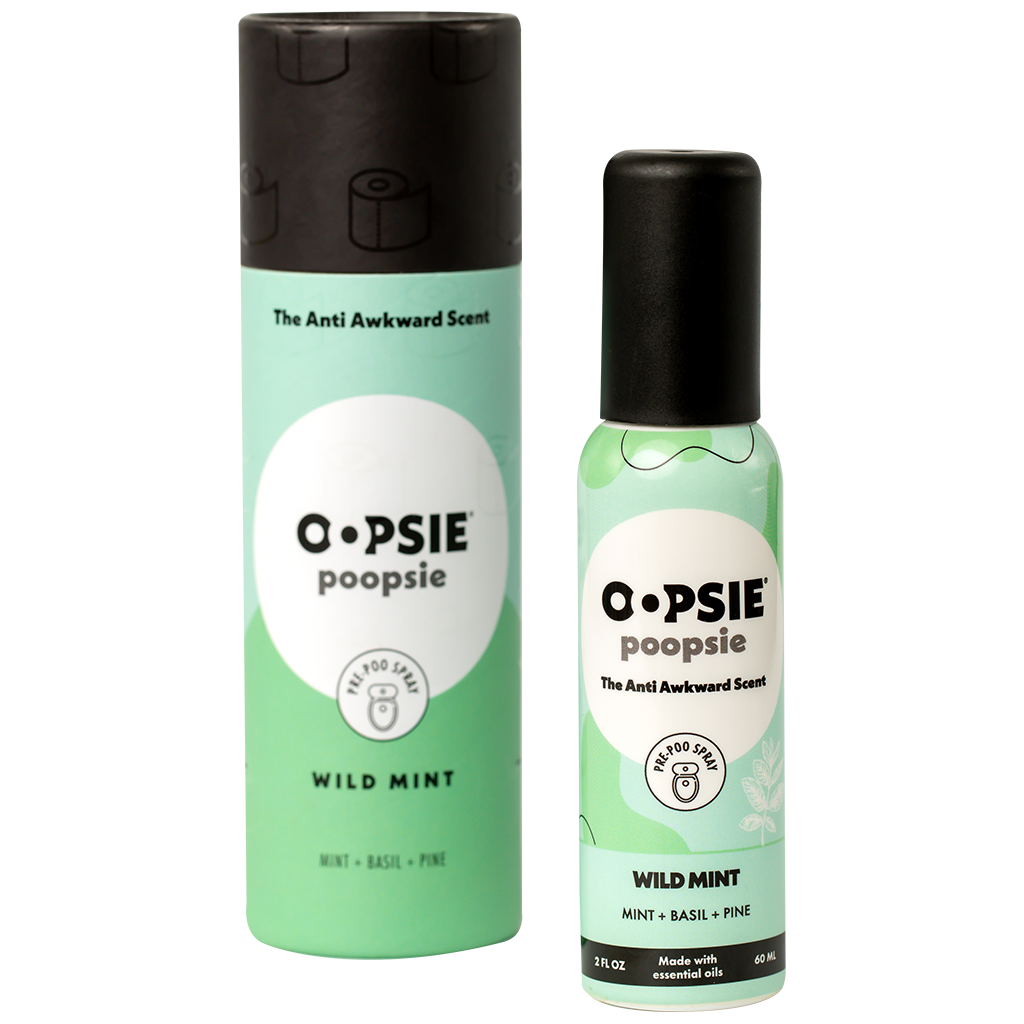 Toilet Spray I Wild Mint I Cylinder Gift Box I 2oz by Oopsie Poopsie - Oopsie Poopsie